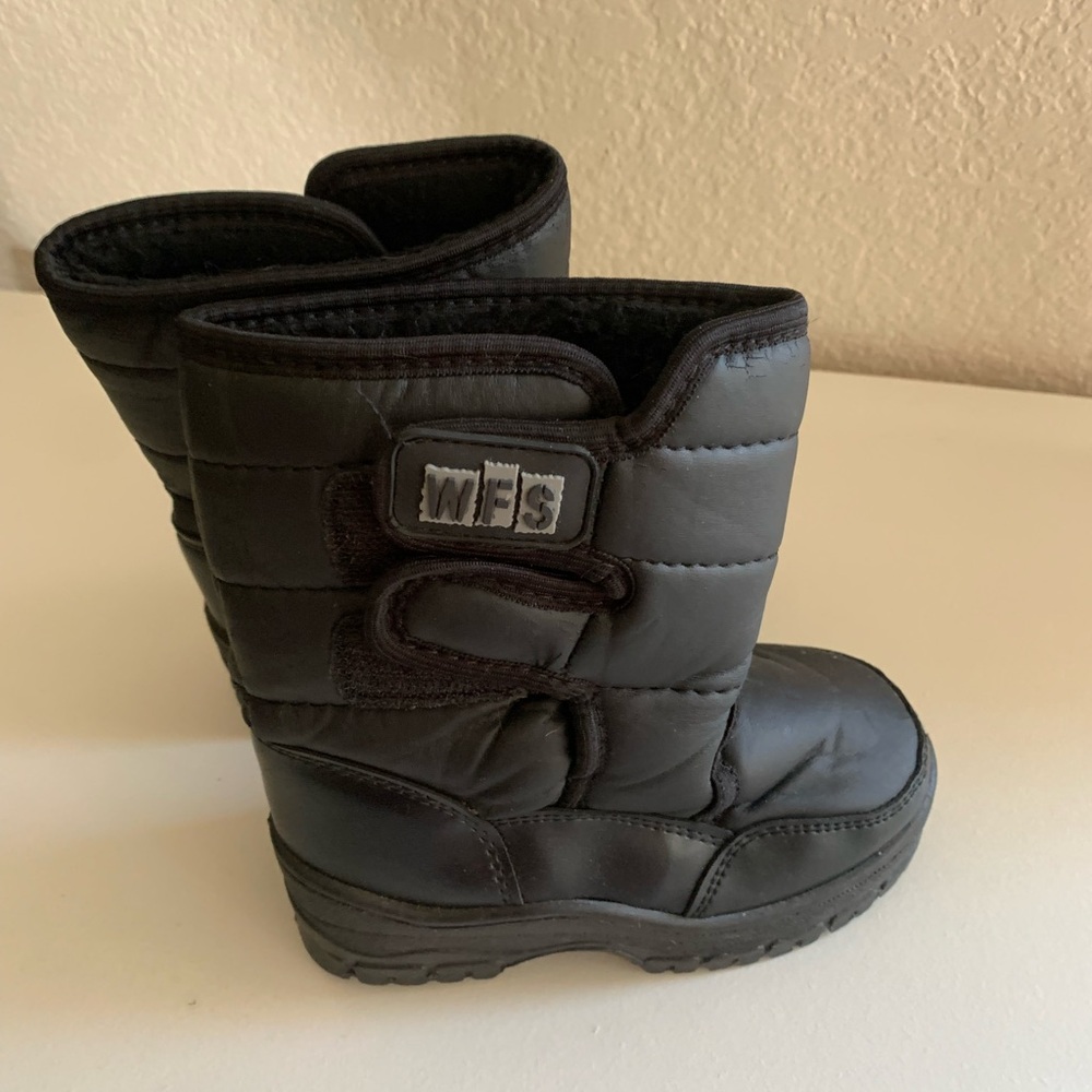 Kids Black Winter Boots - Picture 2 of 13